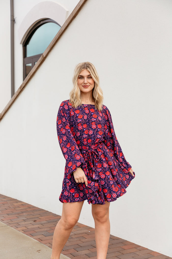 Floral Flare Bottom Dress