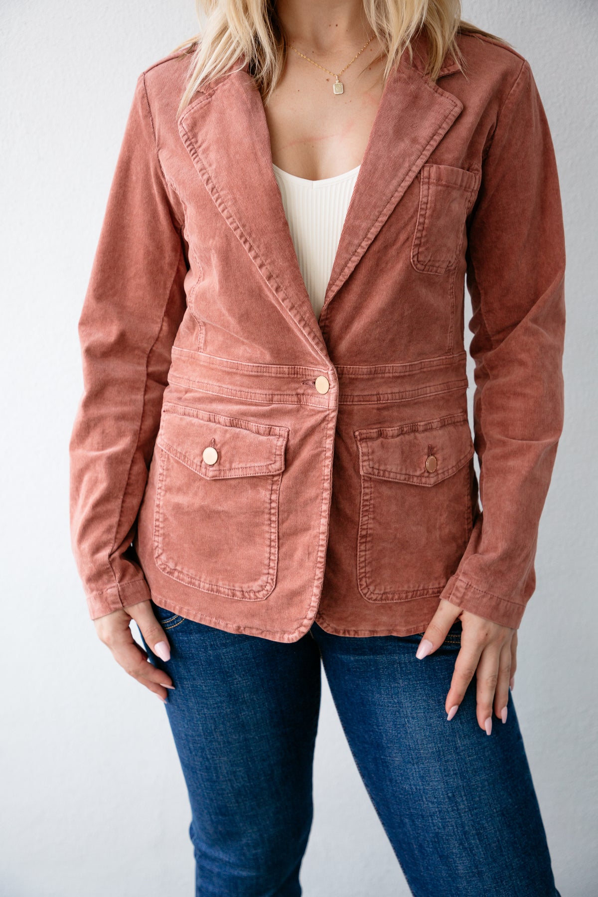 Heather Corduroy Blazer