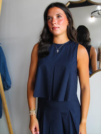 Ocean Calls Pleated Maxi Skirt