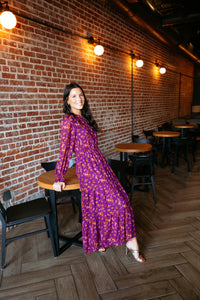 Violet Floral Maxi