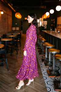 Violet Floral Maxi