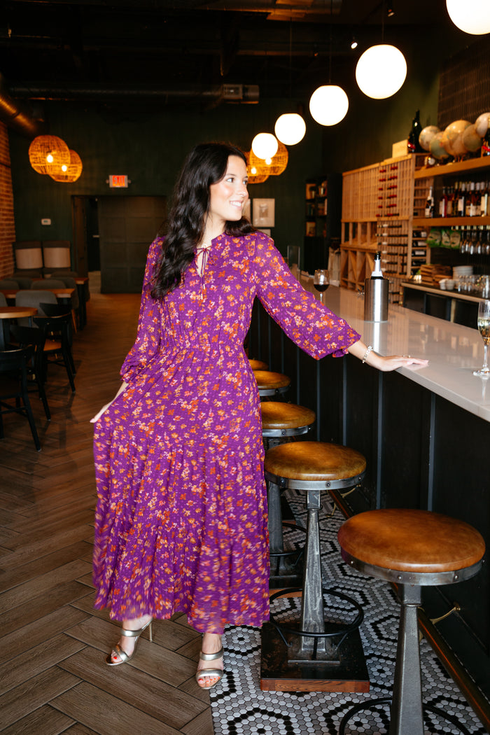 Violet Floral Maxi