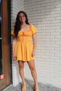 Washed Orange Romper