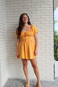 Washed Orange Romper