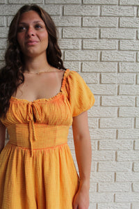 Washed Orange Romper