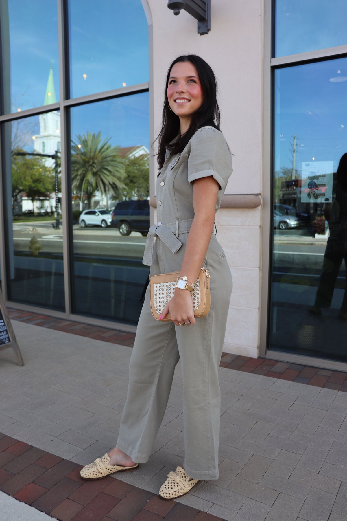 Riveter Denim Jumpsuit - Olive
