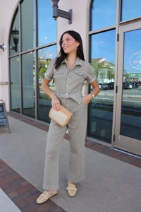 Riveter Denim Jumpsuit - Olive