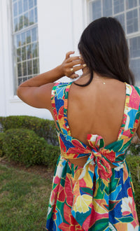 Ruffle Tie Back Maxi