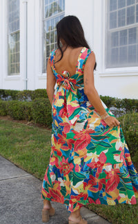 Ruffle Tie Back Maxi