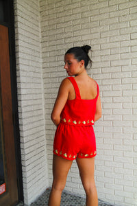 Lemon Embroided Shorts