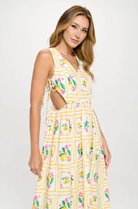 Santorini Citrus Cutout Maxi