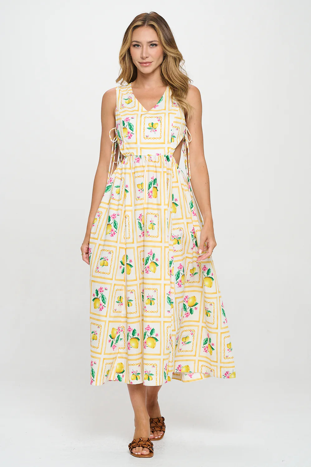 Santorini Citrus Cutout Maxi