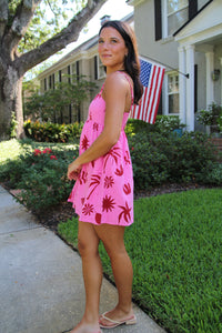 Alana Palm Babydoll Dress