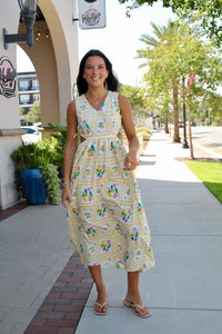 Santorini Citrus Cutout Maxi