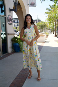 Santorini Citrus Cutout Maxi