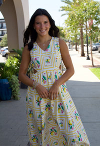 Santorini Citrus Cutout Maxi