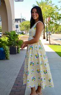 Santorini Citrus Cutout Maxi