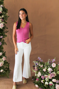 Fiona Wide Leg Jean - White