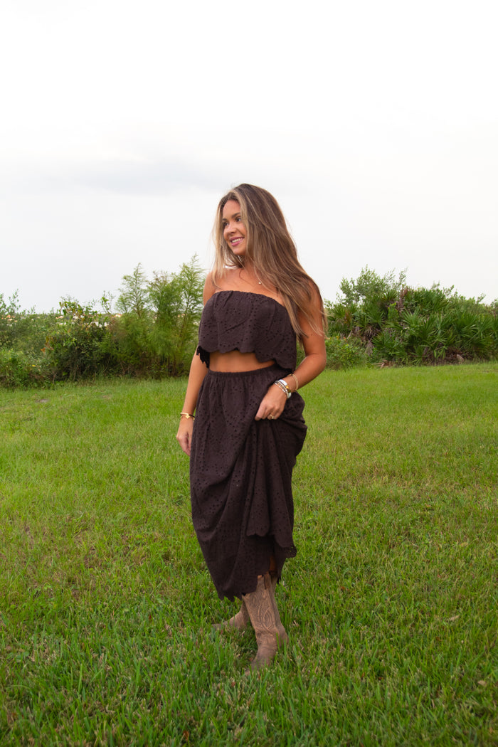 Double Vision Eyelet Skirt