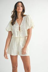 Floral Embroidered Set