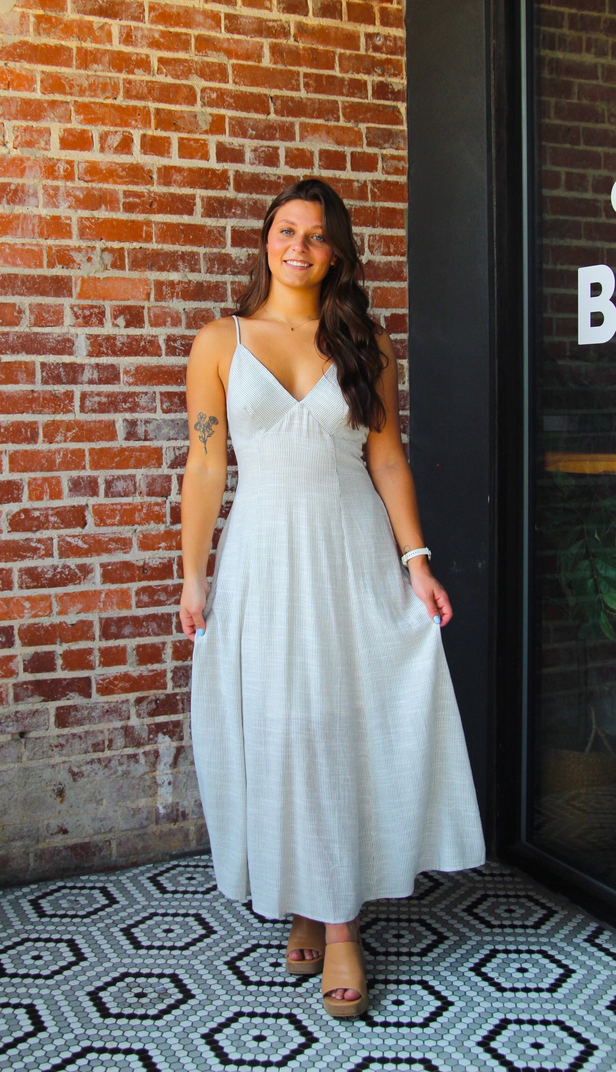 Striped Linen Maxi