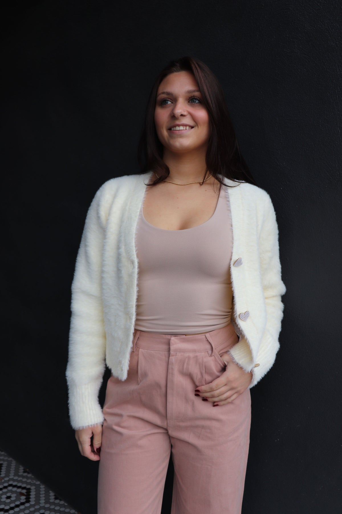 Heart Button Cardigan