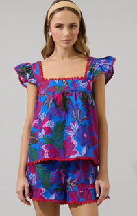 Ada Tropical Ruffle Top