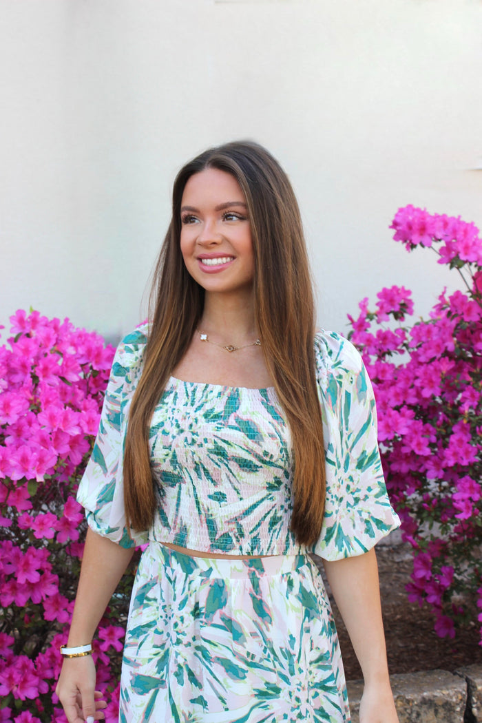 Moon And Back Smocked Top