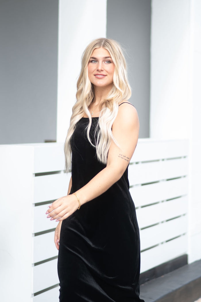 Irene Strap Cami Velvet Dress