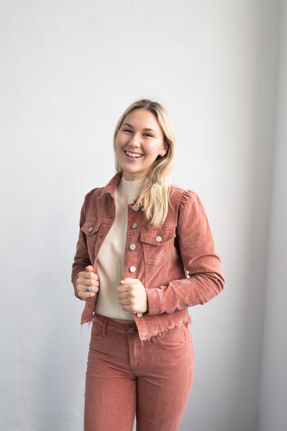 Roselyn Frayed Hem Jacket