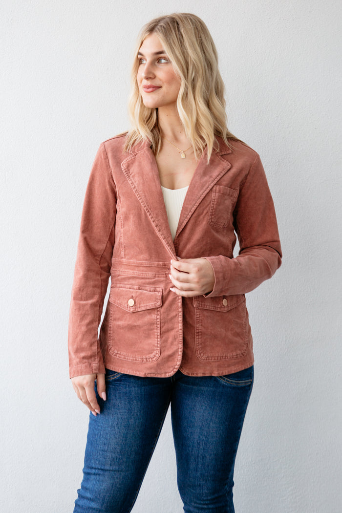 Heather Corduroy Blazer