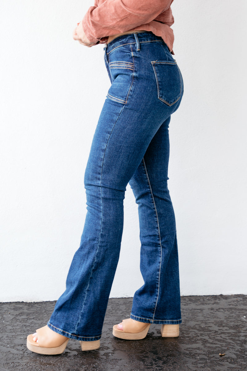 Jaxtyn High Rise Bootcut Graybay