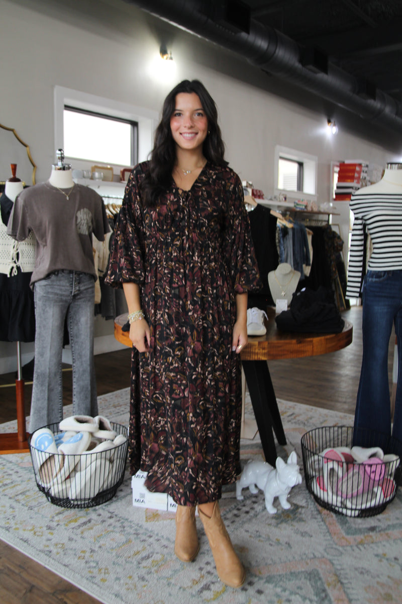 Fall Floral Dress