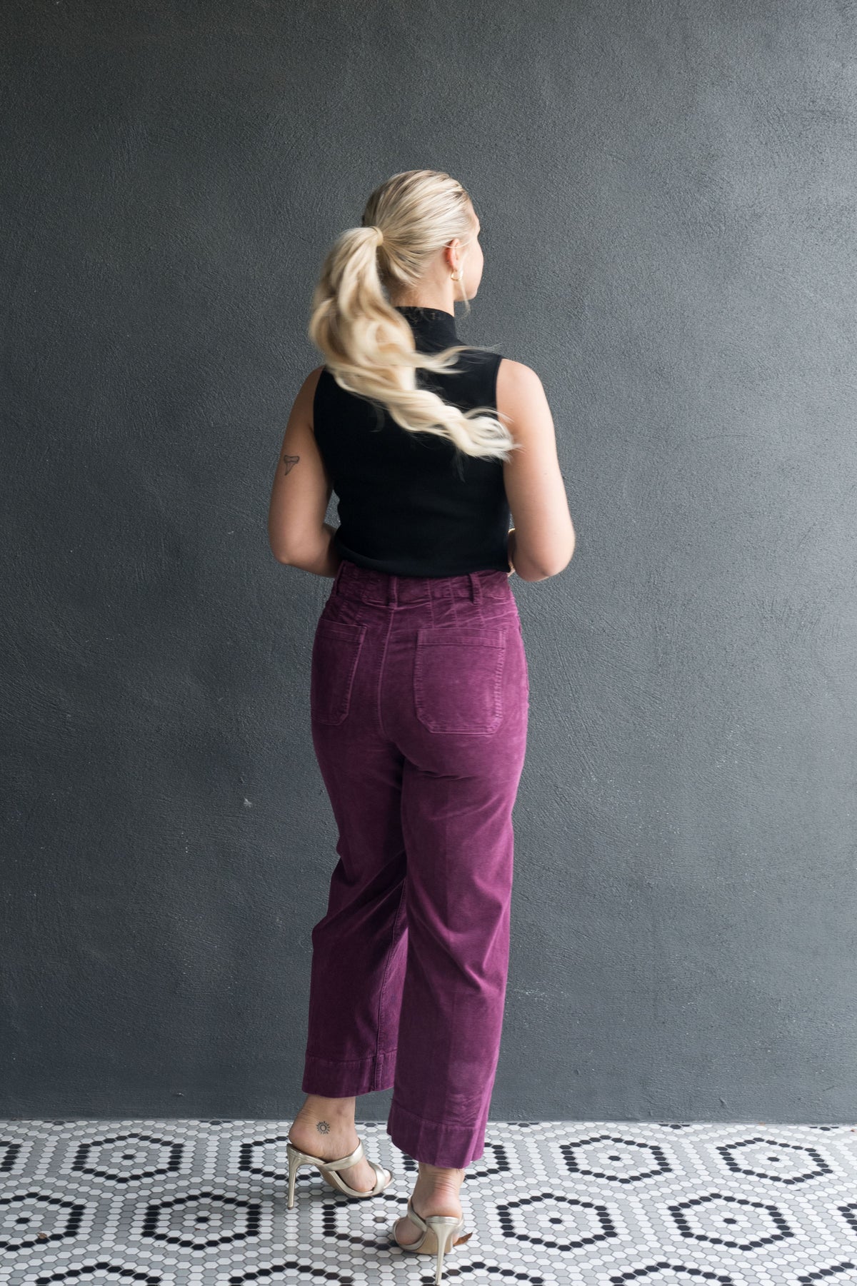 Audrey Cropped Corduroy