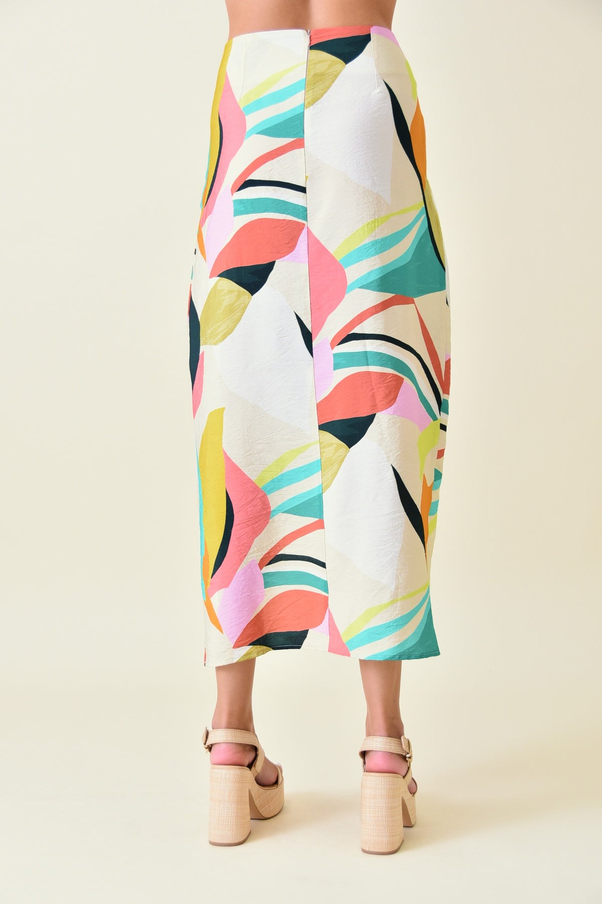 Abstract Wrap Skirt