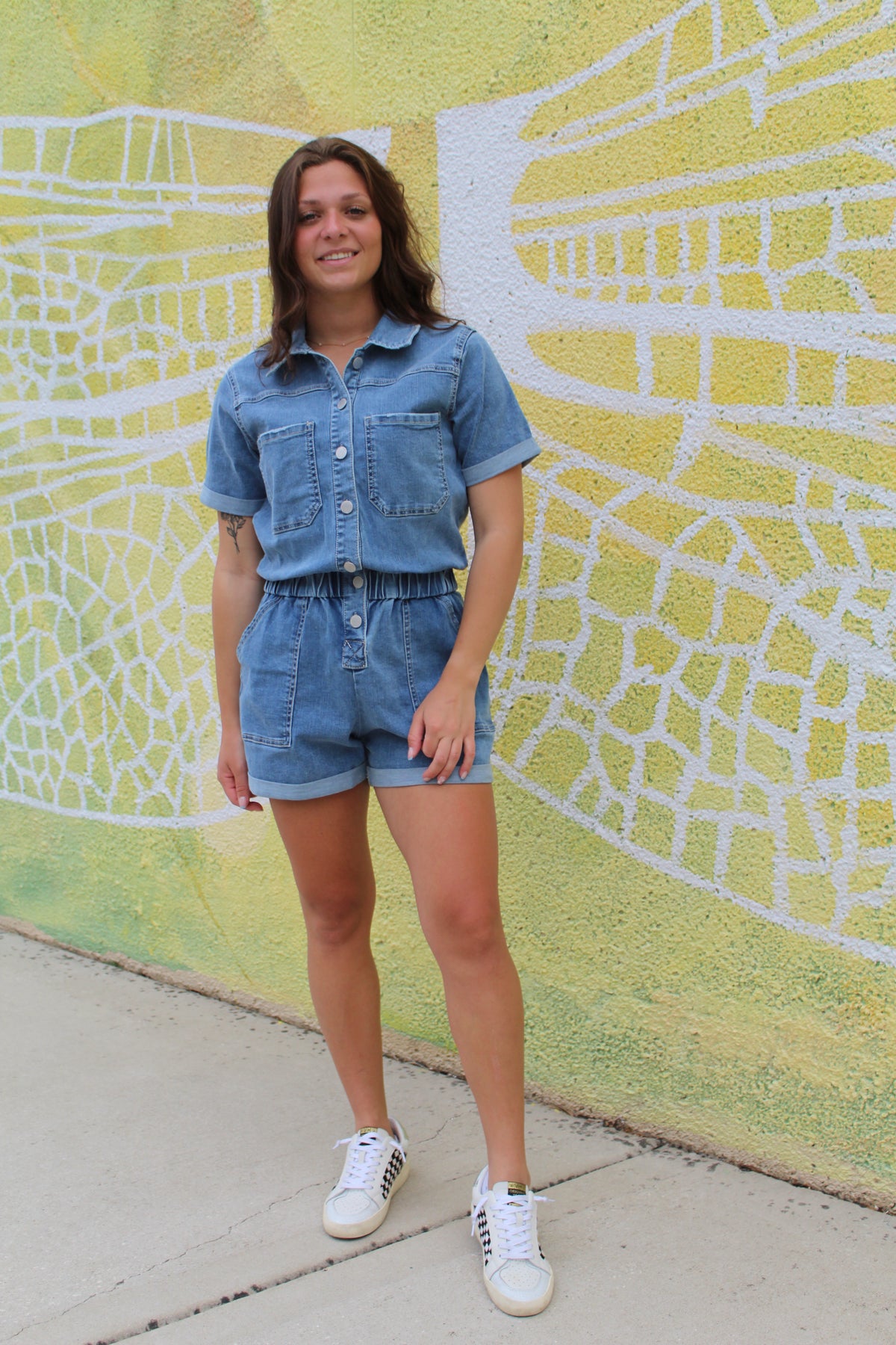 Jocie Denim Romper - Medium