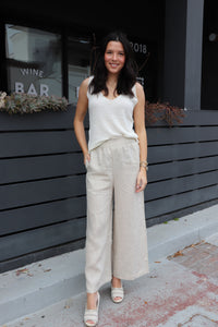 Arlo Linen Pants - Oatmeal