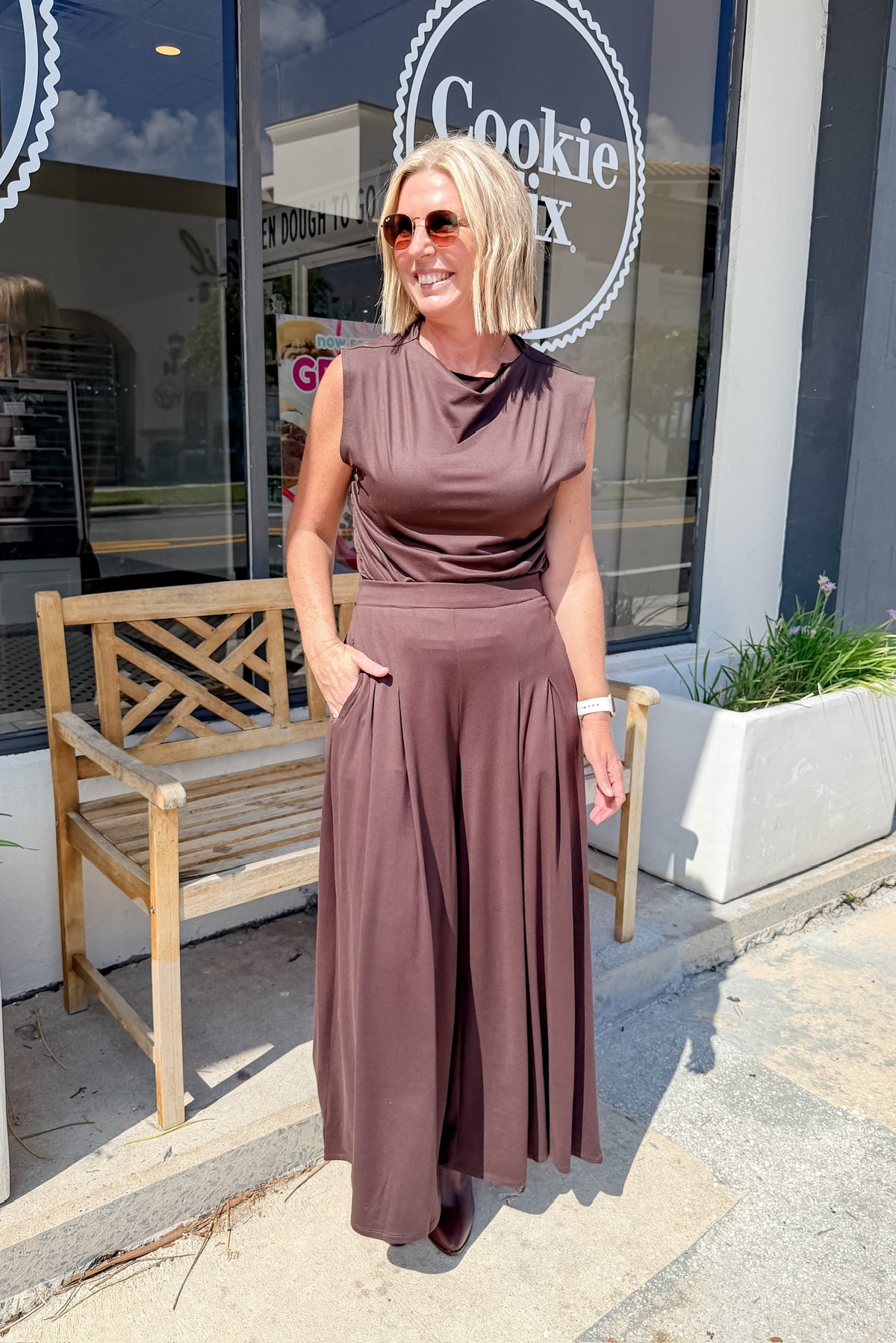 Nolita Wide Leg Pants - Chocolate