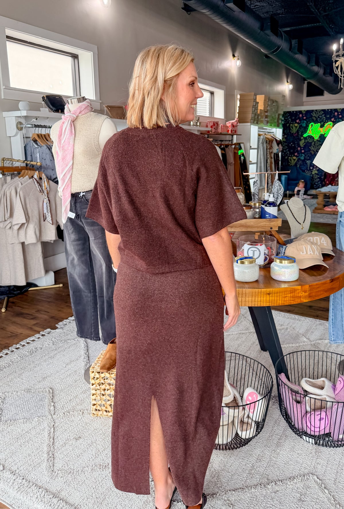 Danica Knit Skirt - Brown