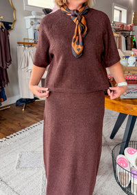 Danica Knit Top - Brown