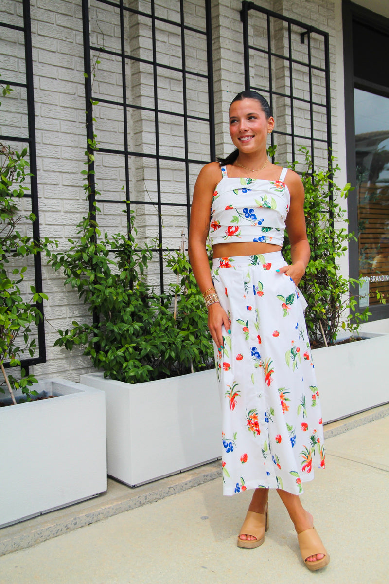 Ruched Floral Top