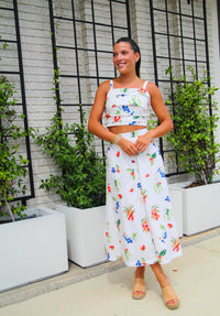 Ruched Floral Top