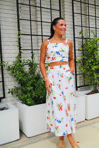 Ruched Floral Top