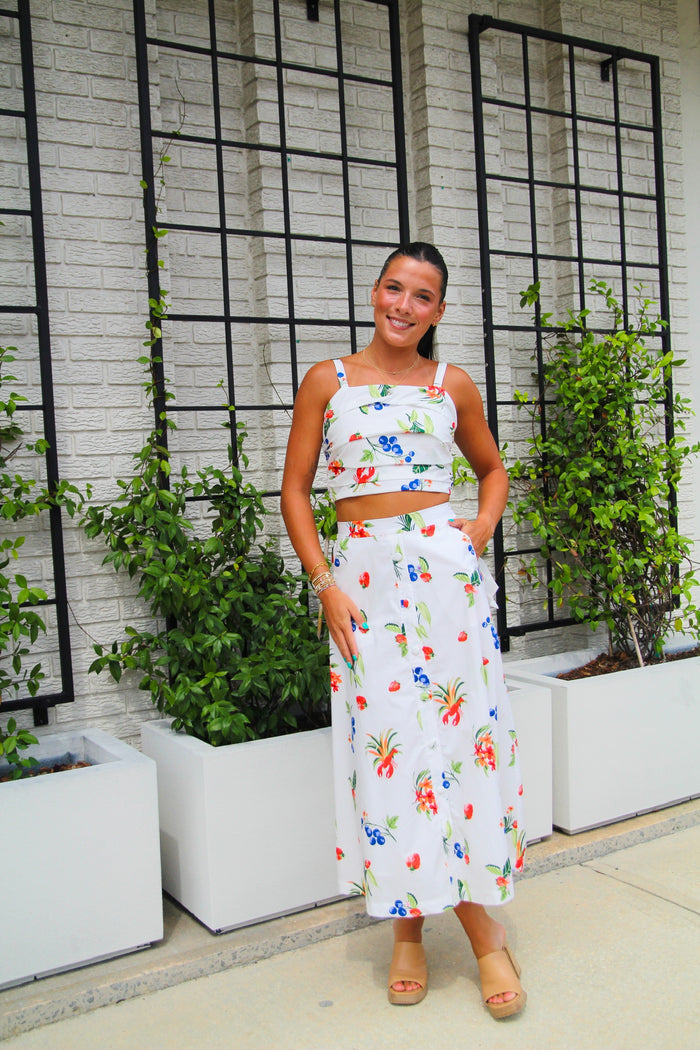 Ruched Floral Top