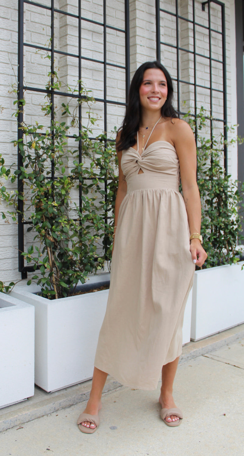 Stone Halter Maxi