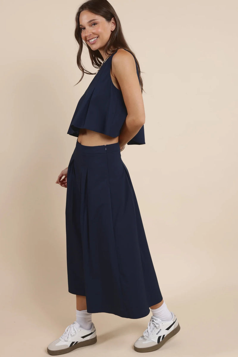 Ocean Calls Pleated Maxi Skirt