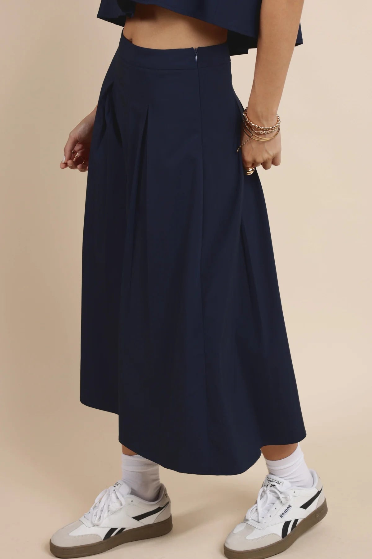 Ocean Calls Pleated Maxi Skirt