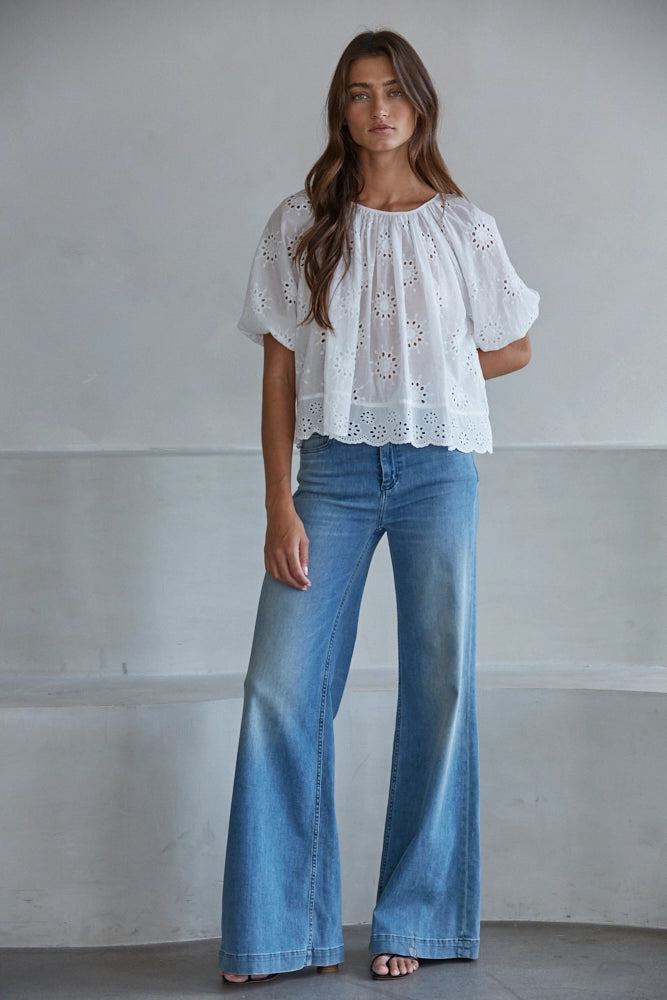 Heavenly Eyelet Top