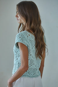 Spring Knit Sweater - Mint