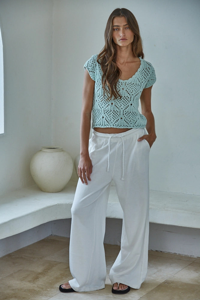 Spring Knit Sweater - Mint